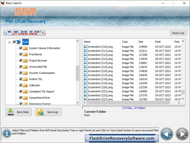 Screenshot of Salvage USB Drive Files