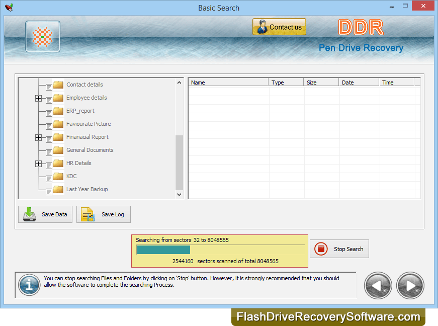 Flash Drive Recovery Software Screenshot