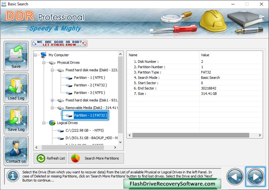 DDR - Professional Data Recovery Screenshot