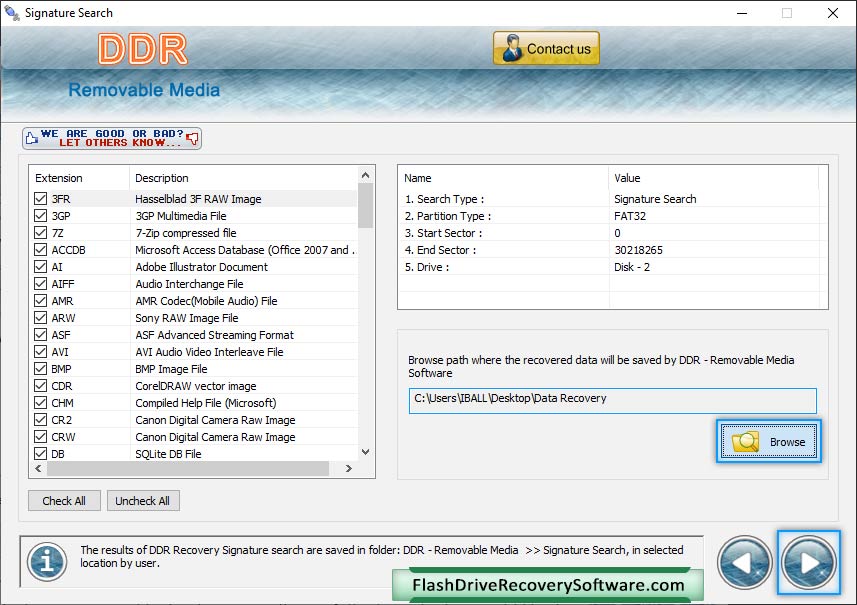 Removable Media Recovery Software Screenshot