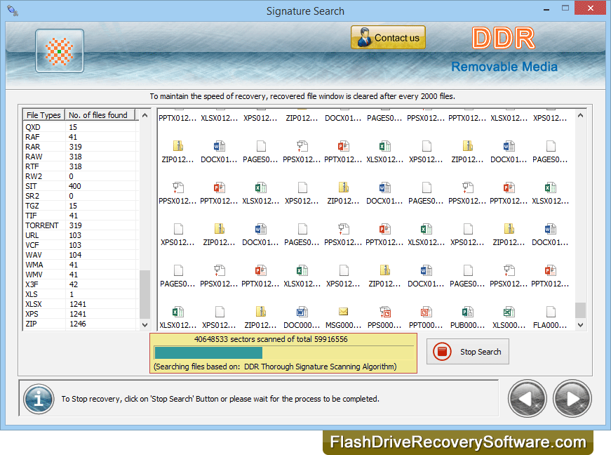 Removable Media Recovery Software Screenshot