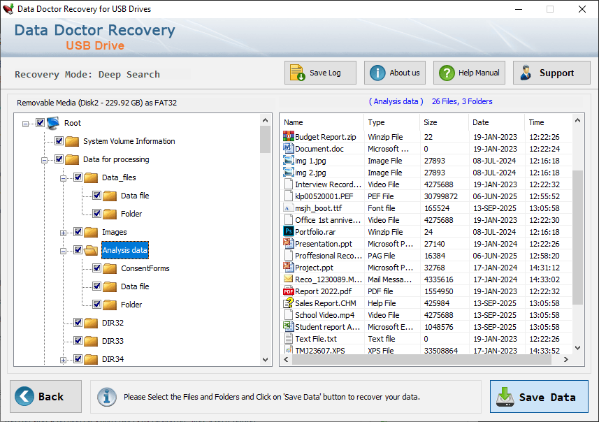 Save Recovered Data Save Recovered Data