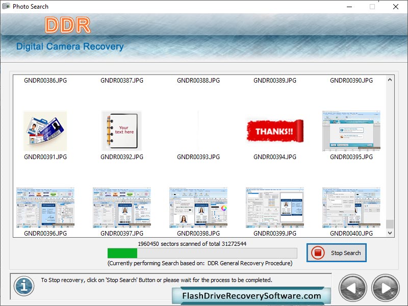 Screenshot of Free Pictures Recovery Software 5.4.8.2