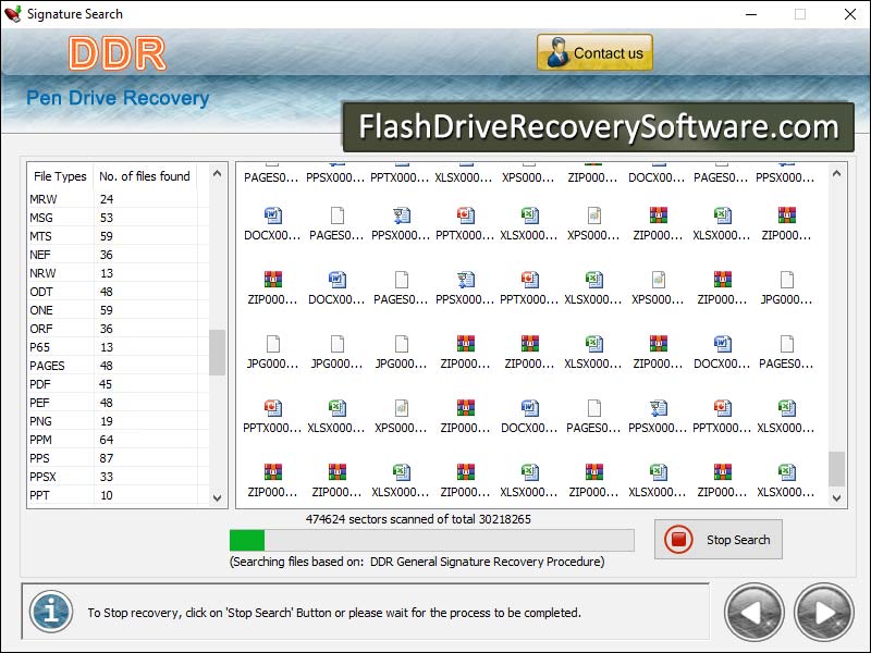 Screenshot of Flash Drive Recovery Software 5.4.9.3